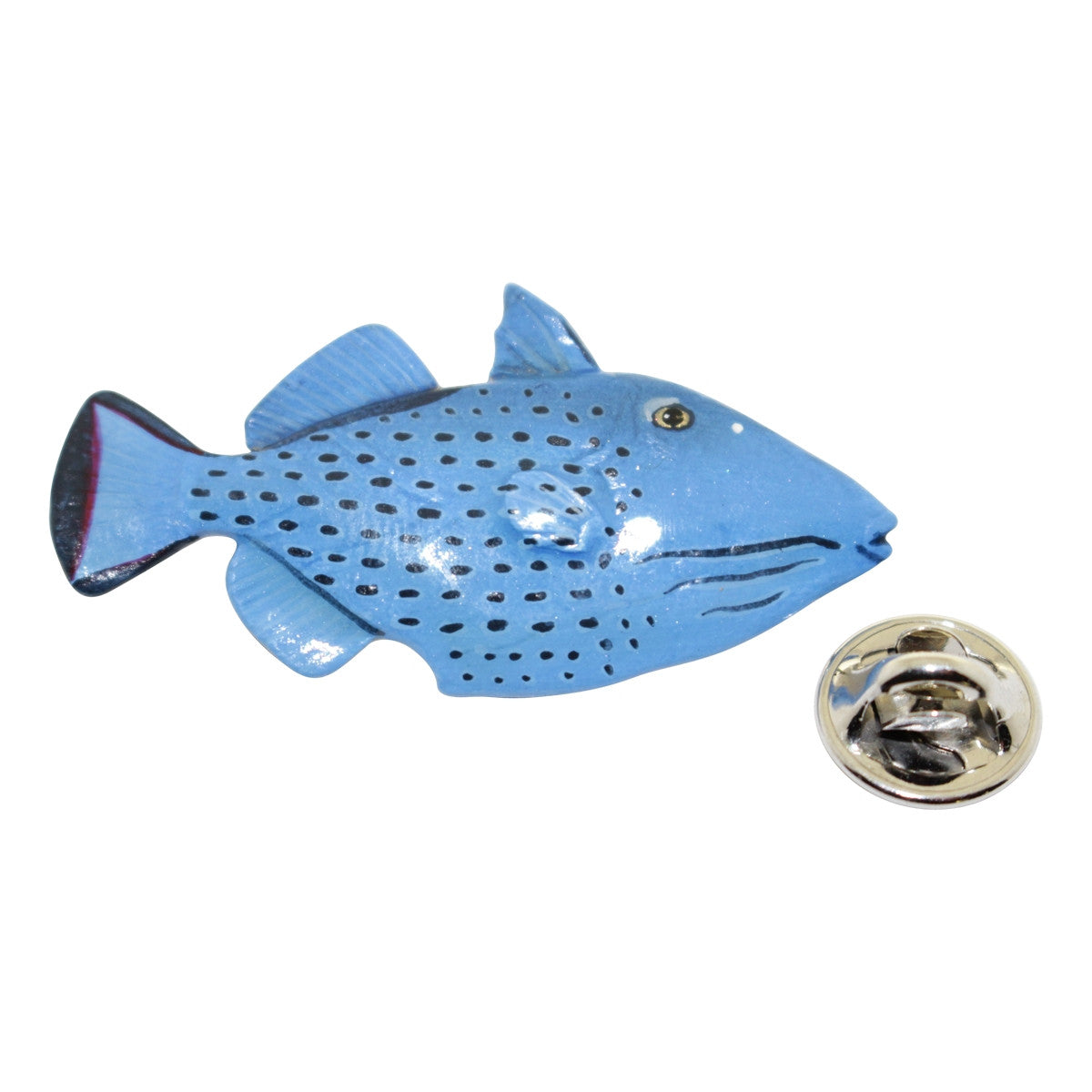 Triggerfish Pin ~ Hand Painted ~ Lapel Pin ~ Hand Painted Lapel Pin ~ Sarah's Treats & Treasures
